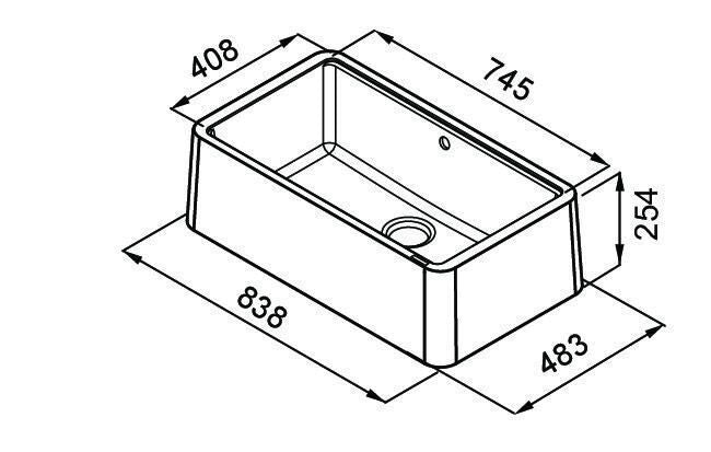 Elleci Globe 910 Lavello sottopiano Rettangolare Granitek