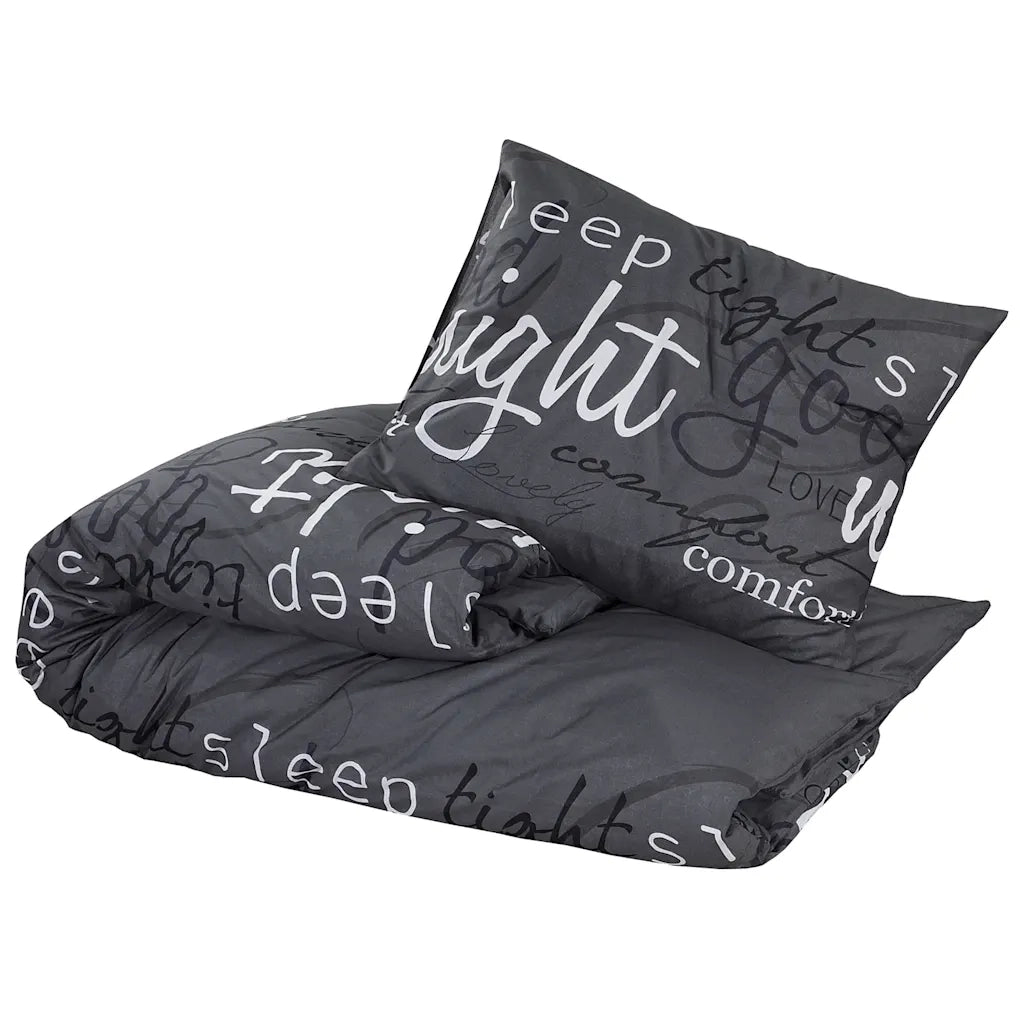 Set Copripiumino Nero 240x220 cm in Cotone CFW5843171