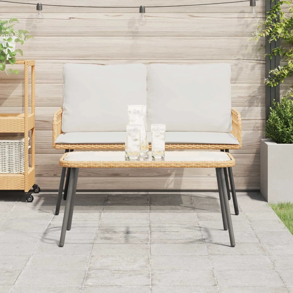 Tavolino da salotto Marrone e Nero 90 x 45 x 43 cm polyrattan 4108268
