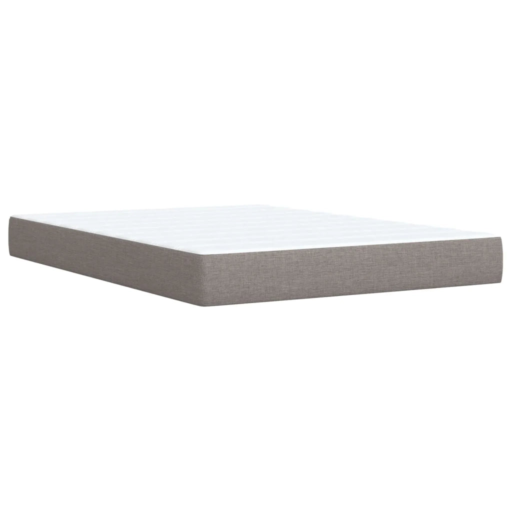 Letto con Box Spring, Materasso e LED Tortora 140 x 190 cm 3451935