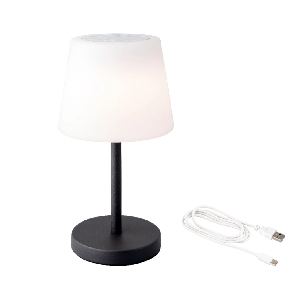 LAMPADA DA TAVOLO SPEAKER H38CM NERA.