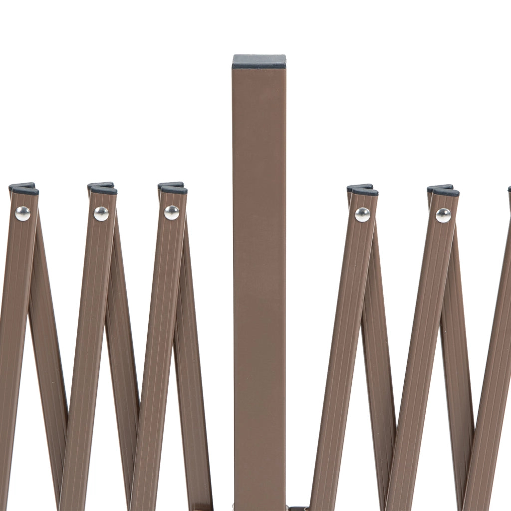 Recinzione Estensibile Autoportante ¨C zephmum ¨C Acciaio Alluminio Marrone 52-405 cm