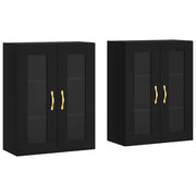 Armadietti a Parete 2 pz Neri in Legno Multistrato CFW8494669