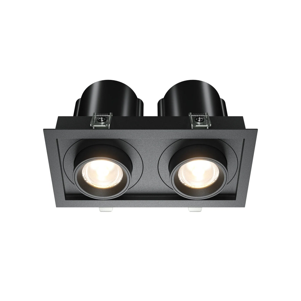 Maytoni Lampada da incasso Hidden 1 luce LED integrato nero alluminio