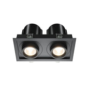 Maytoni Lampada da incasso Hidden 1 luce LED integrato nero alluminio