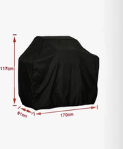 Ombrello da BBQ - Copertura impermeabile - Protezione UV - Dimensioni L 170 x 61 x 117 cm - Con corda di tiraggio