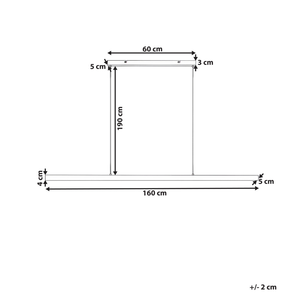 Lampada a sospensione lineare a LED in metallo argento 160 cm stile industriale forma minimalista