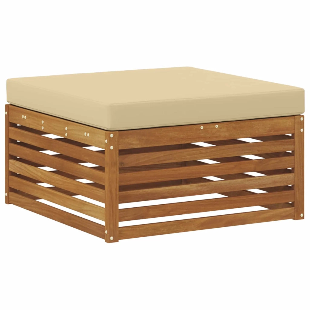 Set di divani da esterno 5 pcs Naturale e Beige Poliestere 3383246