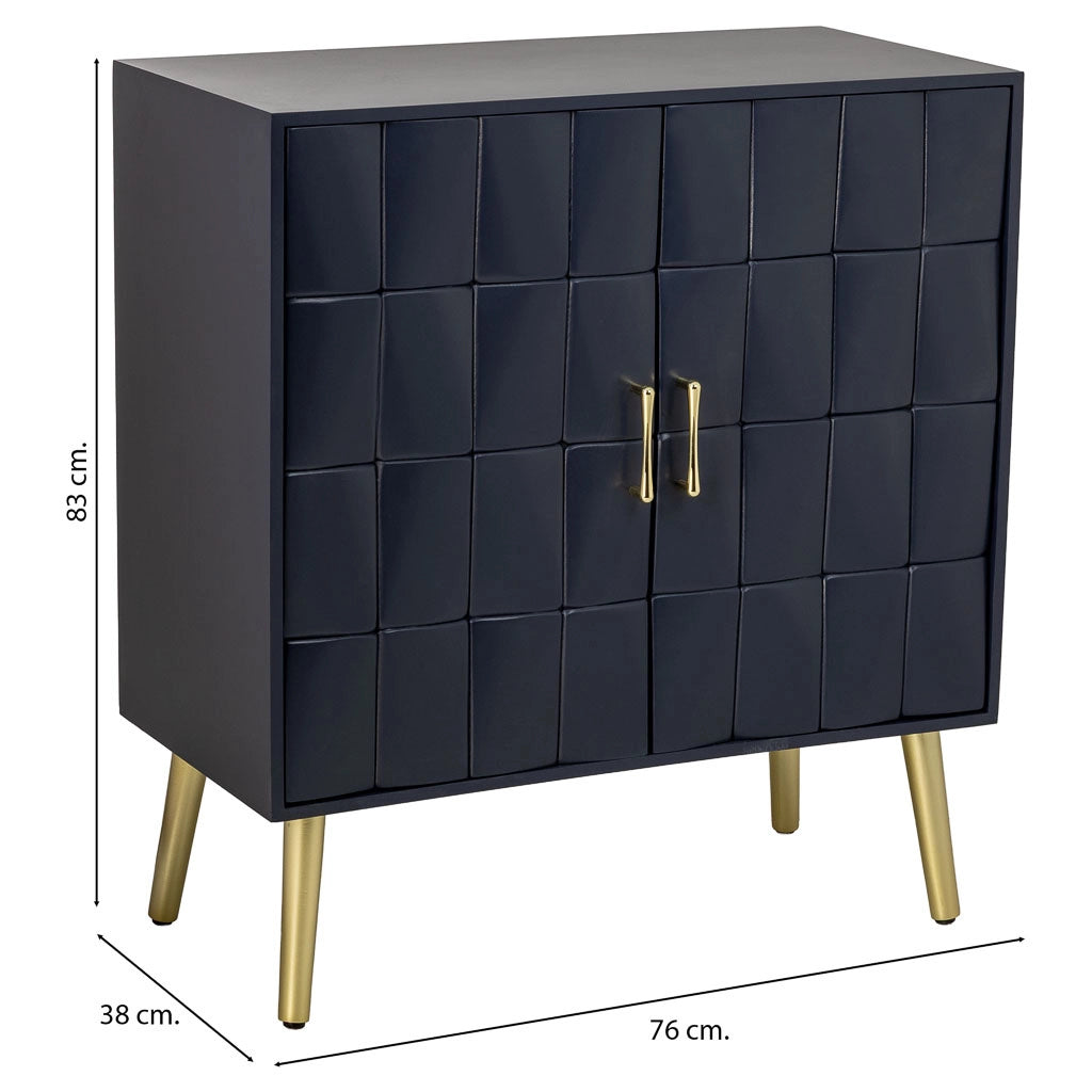 Mobile ingresso in legno nero 76x38x83h cm