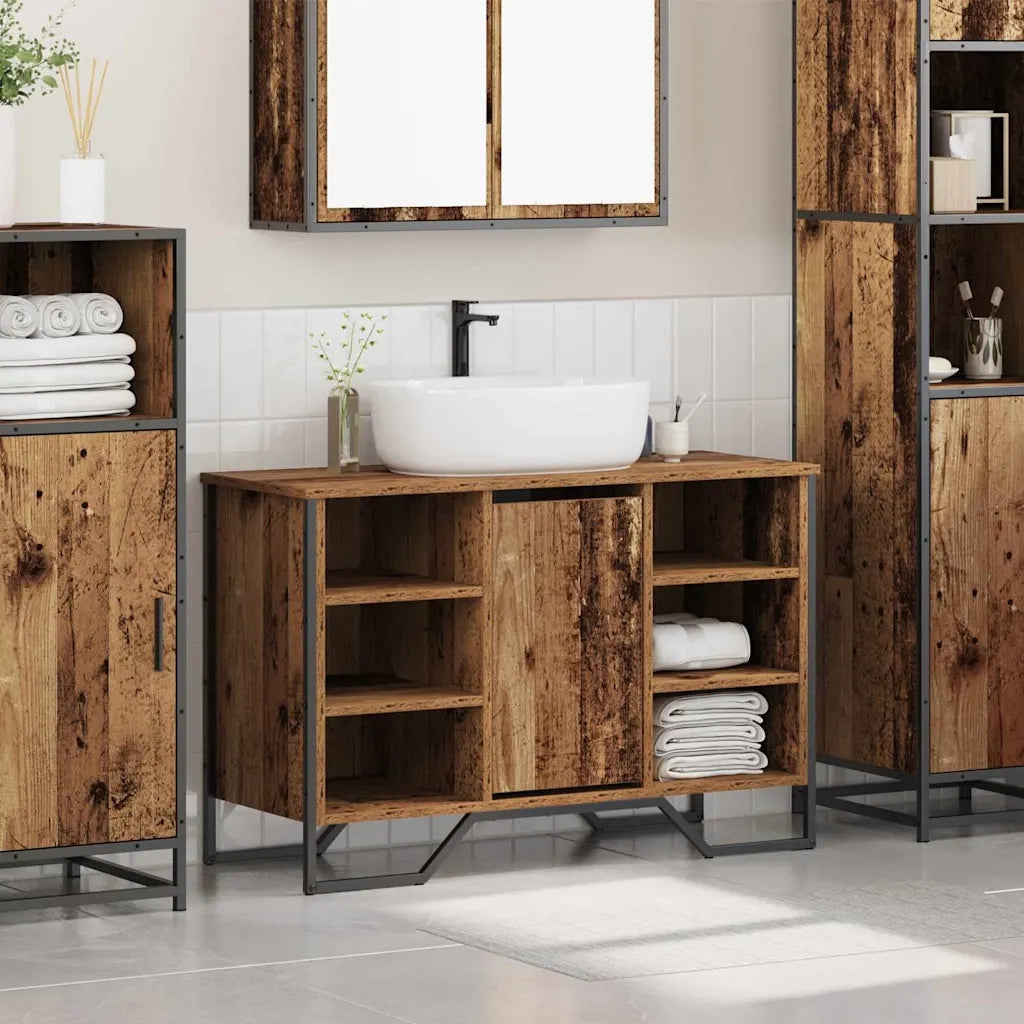 Armadio per Lavabo da Bagno Legno vecchio 91 x 35 x 60 cm 869183