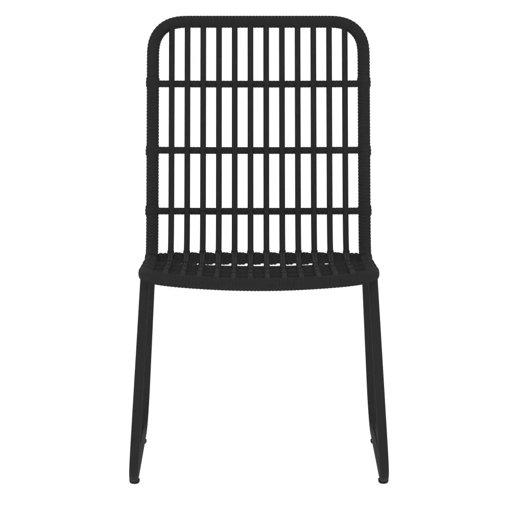 Set da Pranzo da Giardino 5 pz Nero 3099181