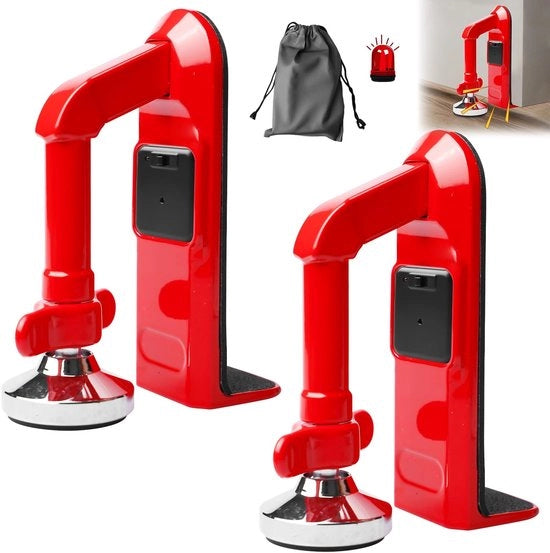 Sicurezza per la Casa - Deurstopper con Allarme 80 dB - Blocco Porta Portatile - Sicurezza da Ingresso - Apparecchio di Sicurezza per la Casa - Blocco Porta Regolabile - Incluso Batterie di Ricambio - Allarme di Porta