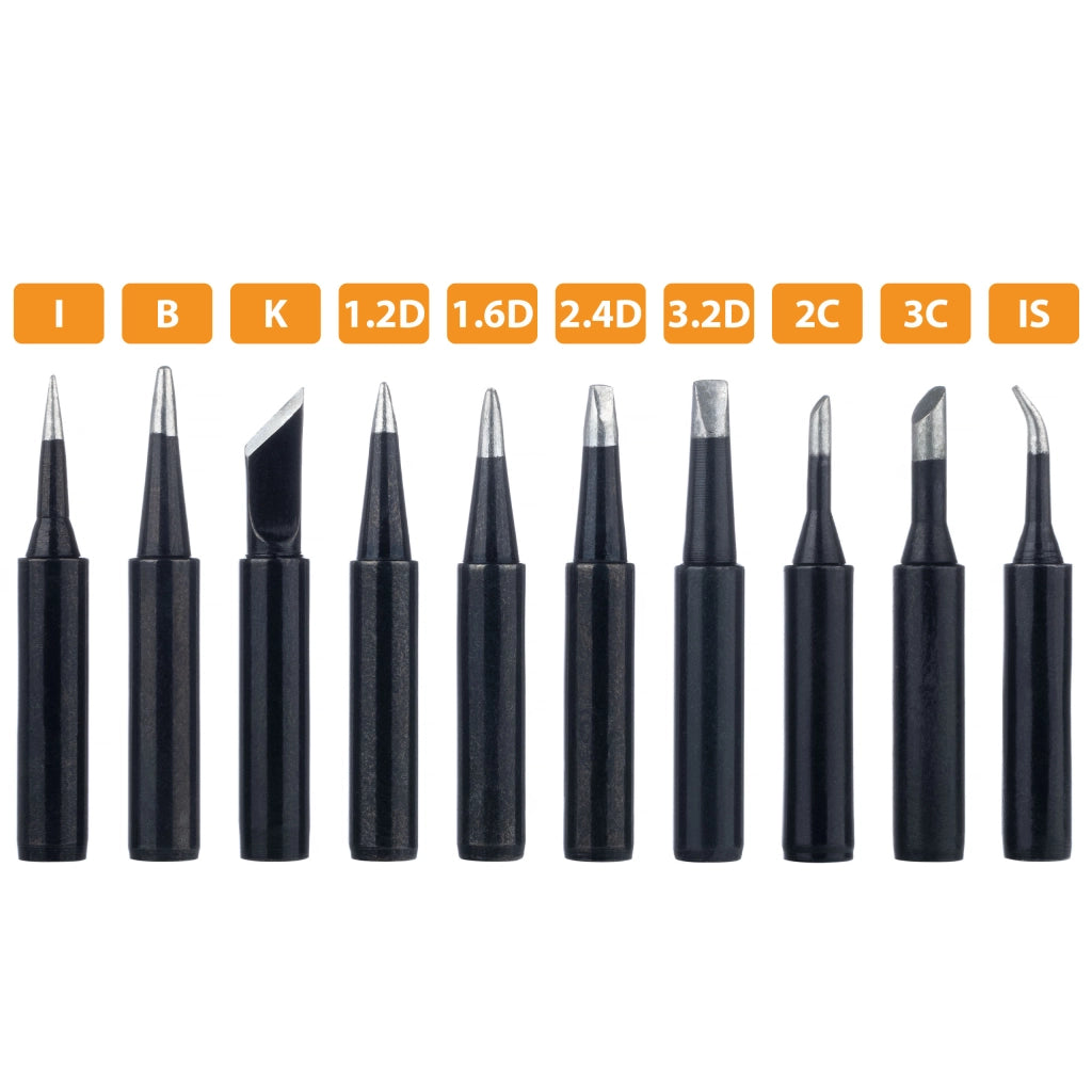 Set Punte Saldanti 900M I-B-K-1.2D-1.6D-2.4D-3.2D-2C-3C-IS Long-Life | Compatibile con Stazioni Rosfix, Yihua, WEP