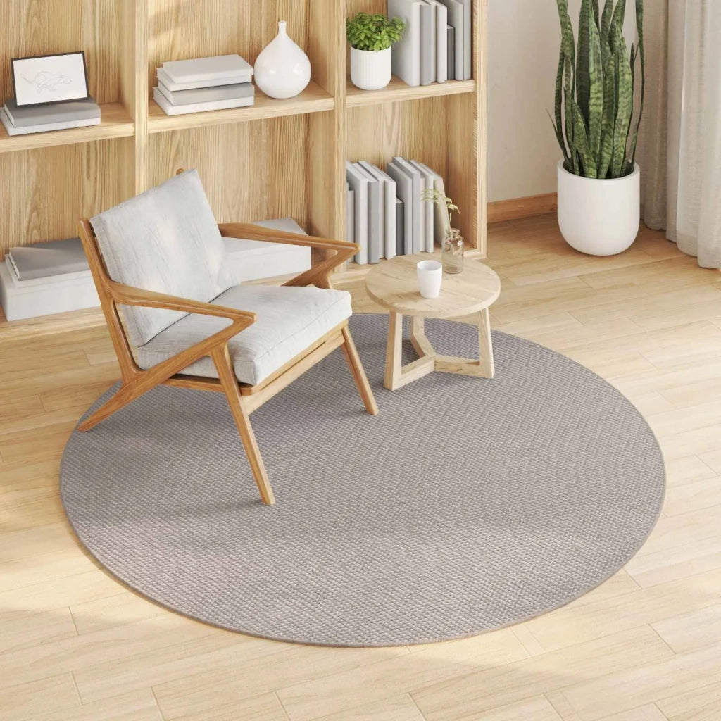 Tappeti per area | Tappeti a zone Rotondo LUGO Crema e Taupe ? 200 CM Poliestere