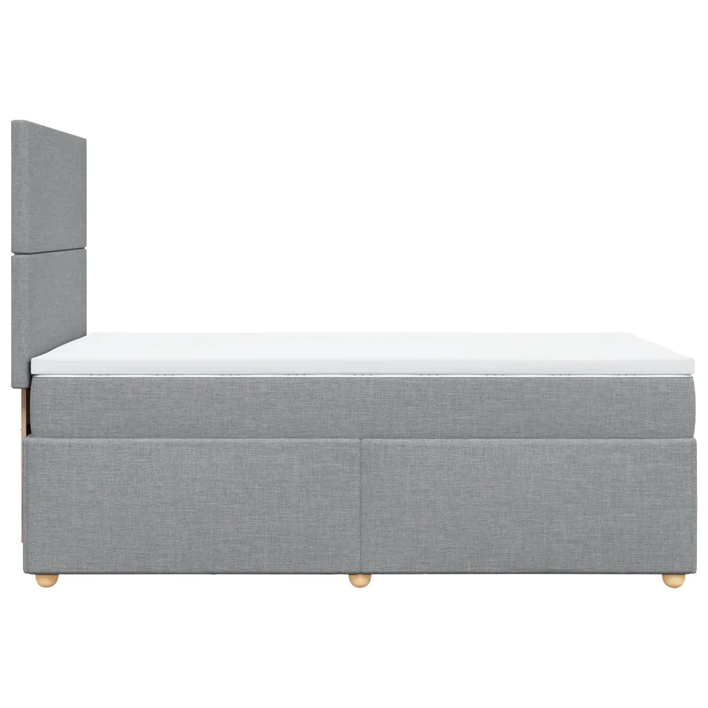 Giroletto a Molle con Materasso Grigio Chiaro 90x200 cm Tessuto 3293456