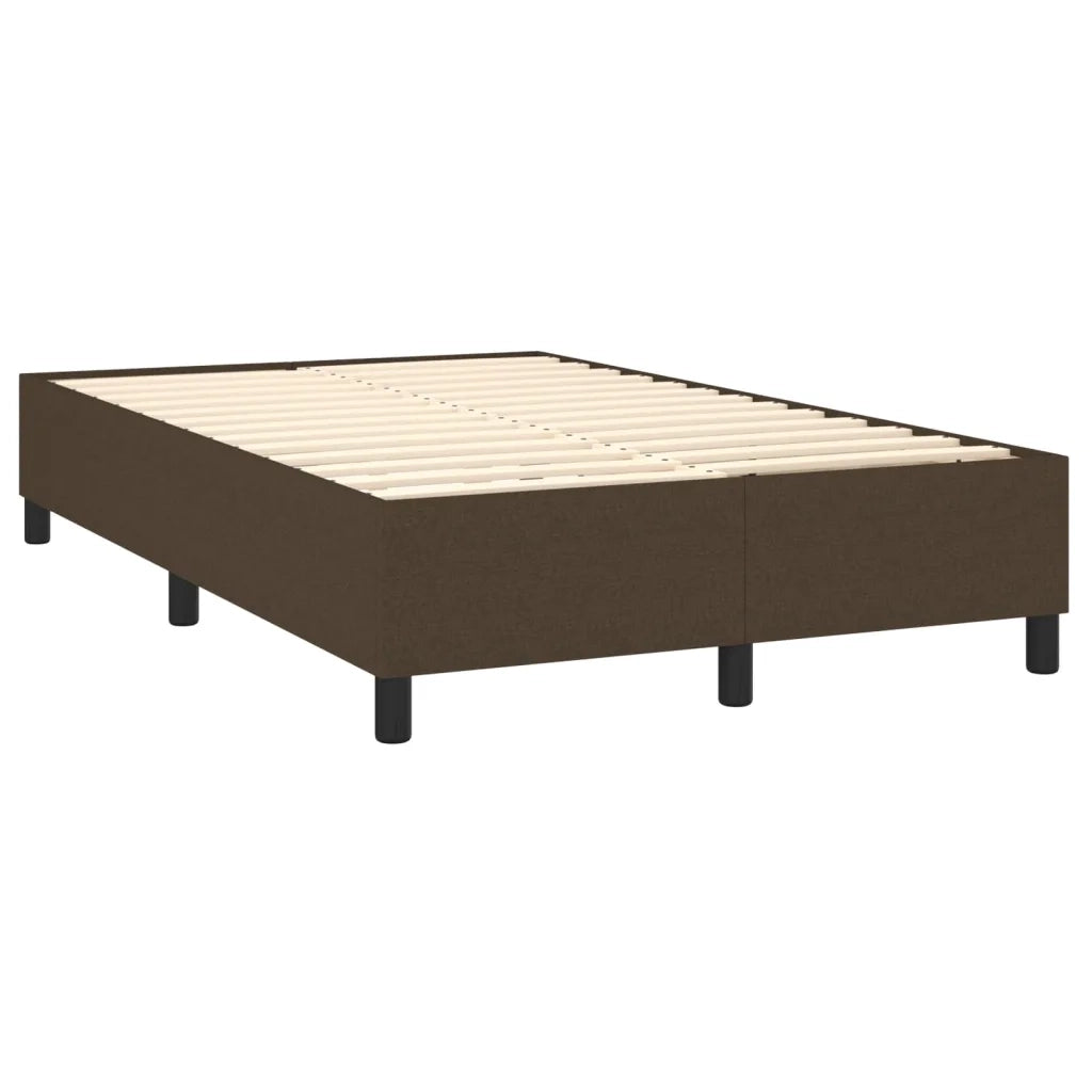 Giroletto a Molle con Materasso Marrone Scuro 120x200cm Tessuto 3144410