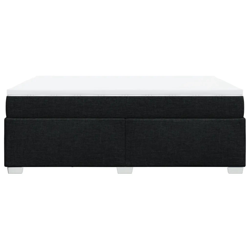 Giroletto a Molle con Materasso Nero 140x190 cm in Tessuto 3285132