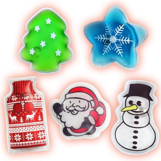 Set di 5 riscaldatori mani ricaricabili - Materiali di alta qualità - Riscaldatori mani per bambini - Riscaldatori mani per Natale - Riscaldatori mani riciclabili