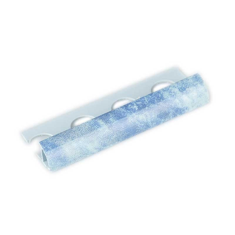 Profilo proteggi angolo marmorizzato in pvc h10mm 2,6 metri : Colore - Celeste Azul