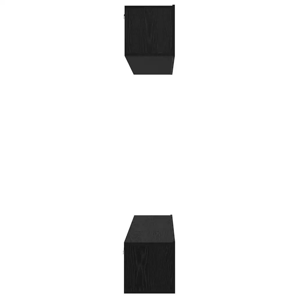 Set mobile TV 5 pz | Armadietto TV | Mobile Porta TV Rovere Nero Legno multistrato