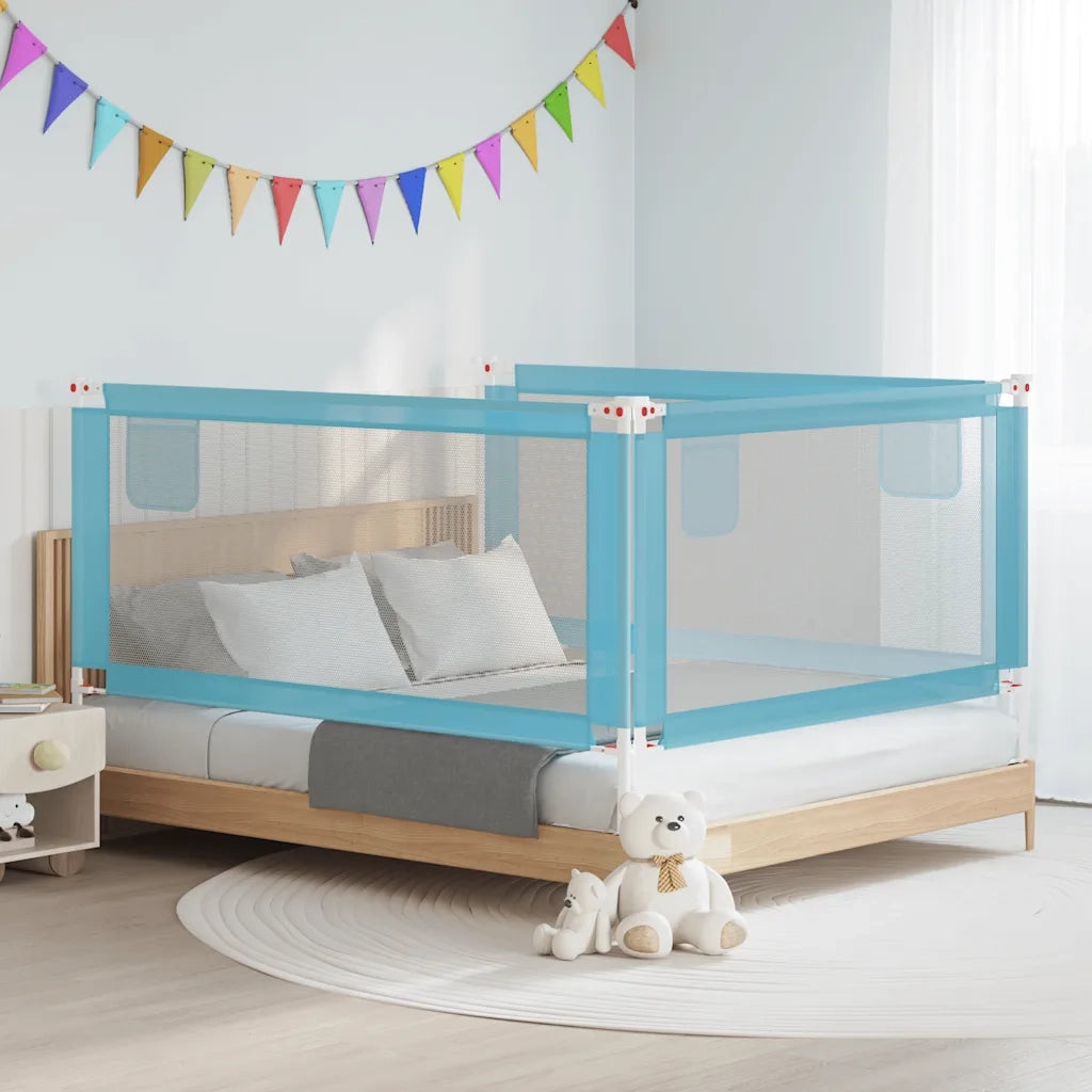 Sponda Letto di Sicurezza per Bambini Blu 180x25 cm in Tessuto CFW7438484