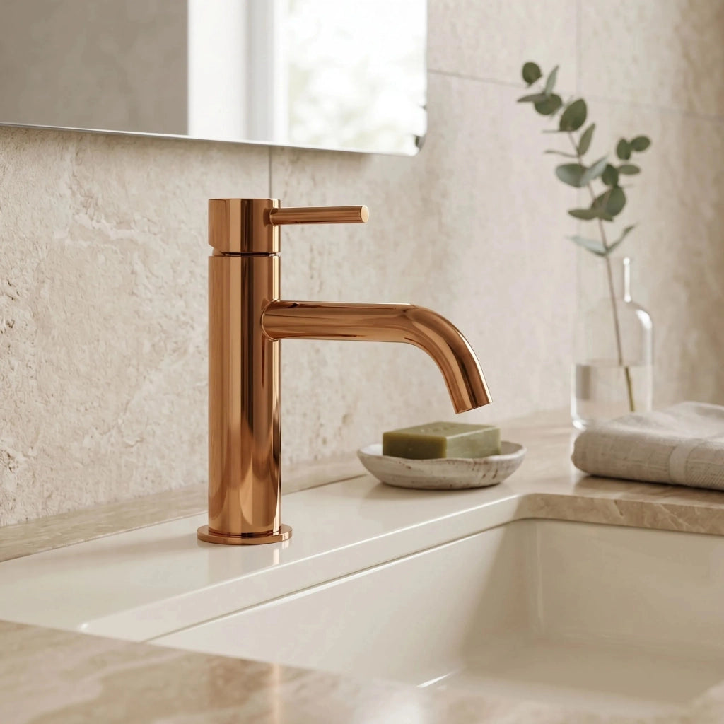 Rubinetto Da Lavabo Rea Lungo Copper Low