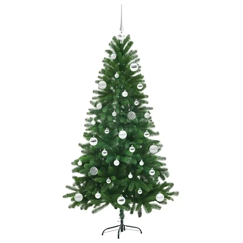 Albero di Natale | Decorazioni natalizie con 150 LED con supporto Verde 150 cm PE