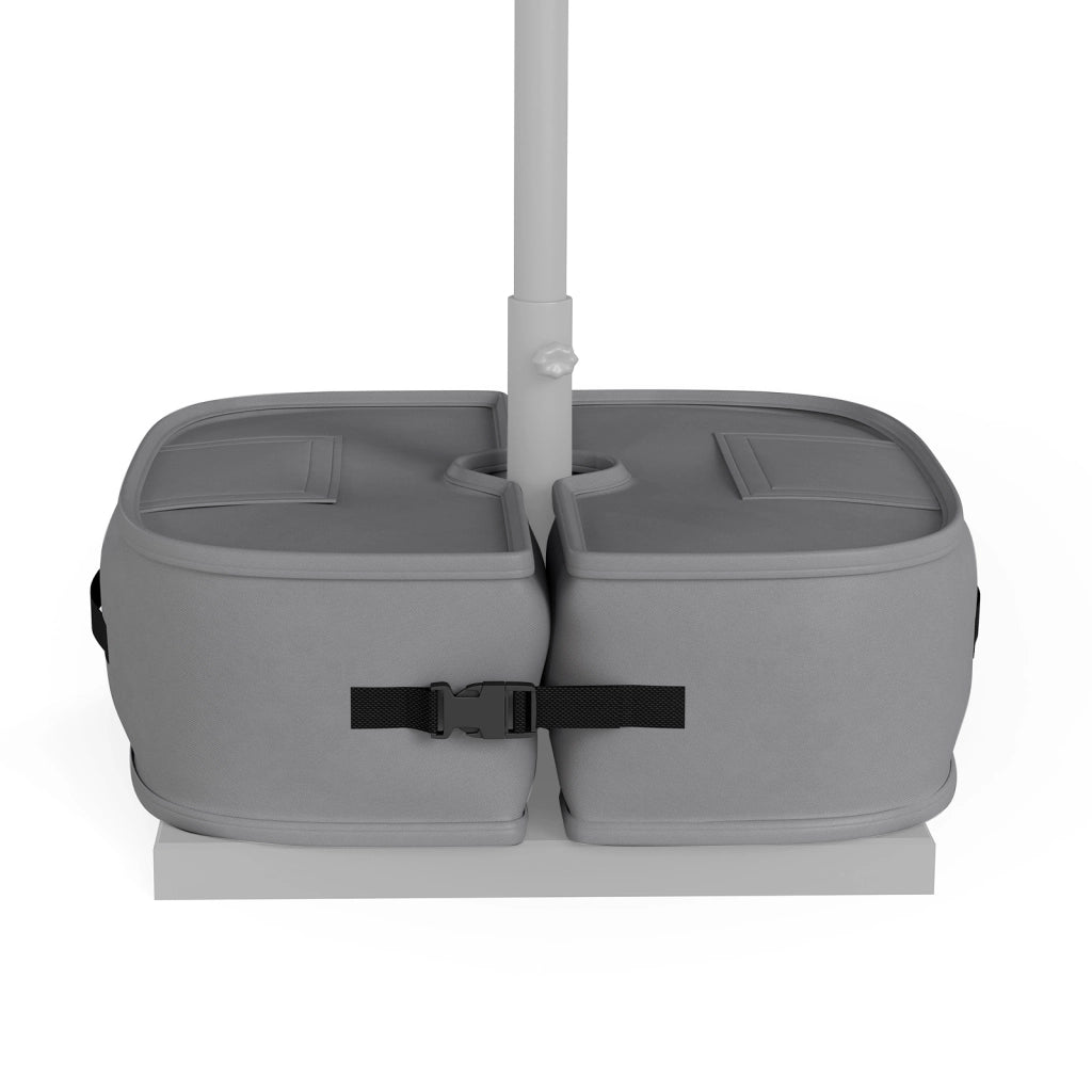 Sacchi di sabbia portatile per ombrellone da giardino, Rotondo pesi per base ombrello universale Grigio
