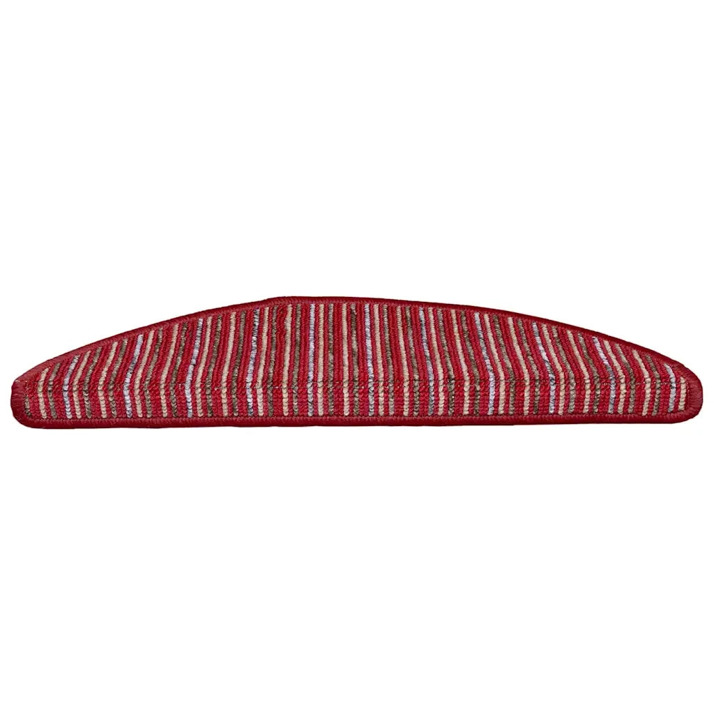 Tappetini per scale autoadesivi 15 pz | Gradini per Scale Rosso 56 x 17 x 3 cm