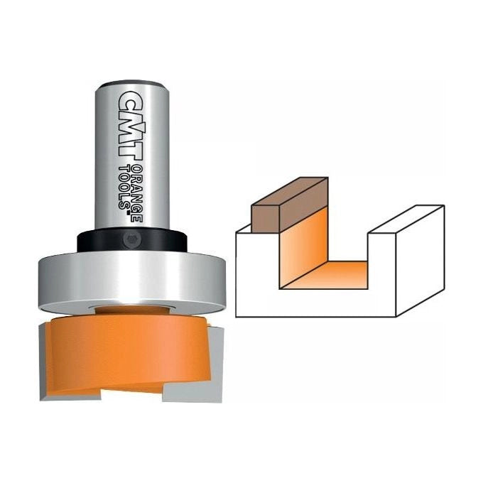CMT Orange Tools 701.190.11B Fresa Diritta per Mortasare HW Z2 Gambo 6mm Diametro 19x19x54mm Carburo di Tungsteno