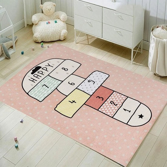 Tappeto di salto per bambini, pavimento di gioco per la camera dei bambini, tappeto di salto per ragazze e ragazzi, tappeto di salto per bambini (80 x 120 cm)