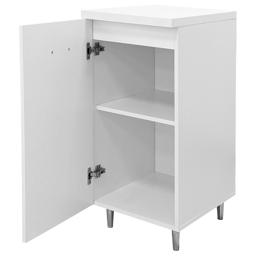 Mobile Base Cucina Componibile Boiserie Colore Bianco con 1 Anta e 2 Scomparti