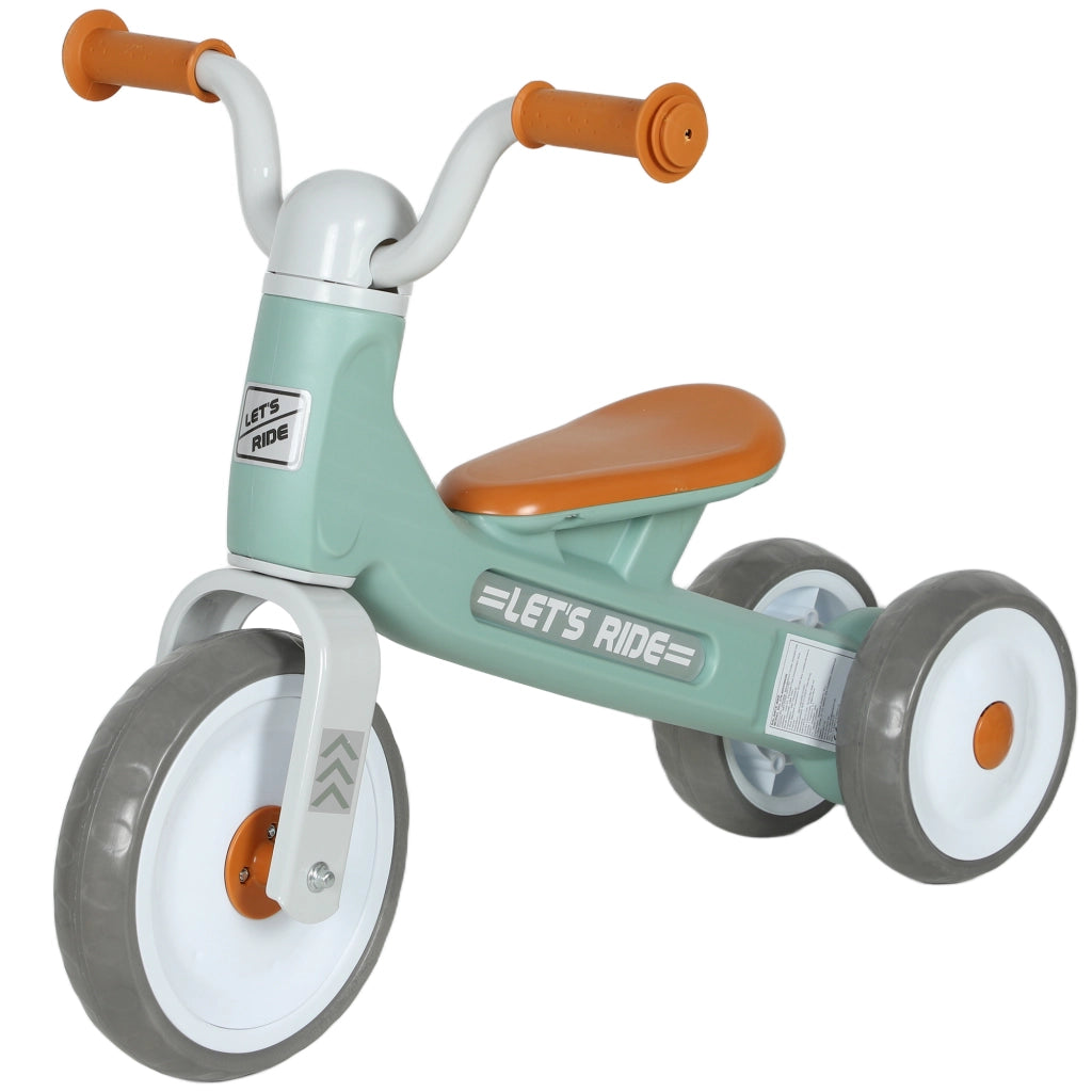 Bici senza pedali per bambini 12-36 mesi ¨C Xylo ¨C Verde con 3 ruote silenziose