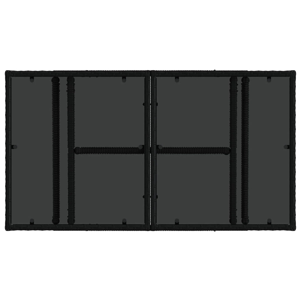 Set Divano da Giardino 11 pz Nero polyrattan 3436531