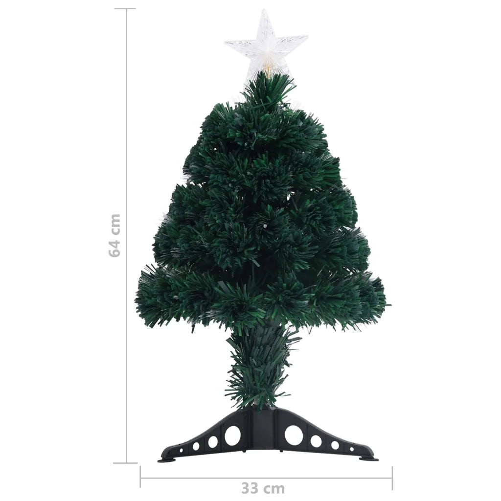 Albero di Natale Preilluminato con Supporto e LED 64 cm Fibra Ottica 328439