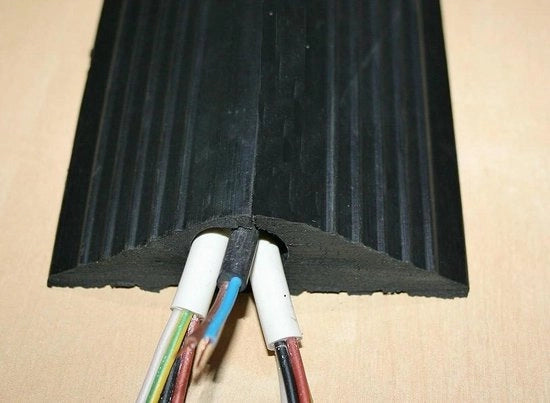 Cavo in Gomma per Pavimento Protezione di Copertura Tidy Veicolo Protezione di Sicurezza Tronco di Protezione 2 Metri di Lunghezza - Versione Profondità