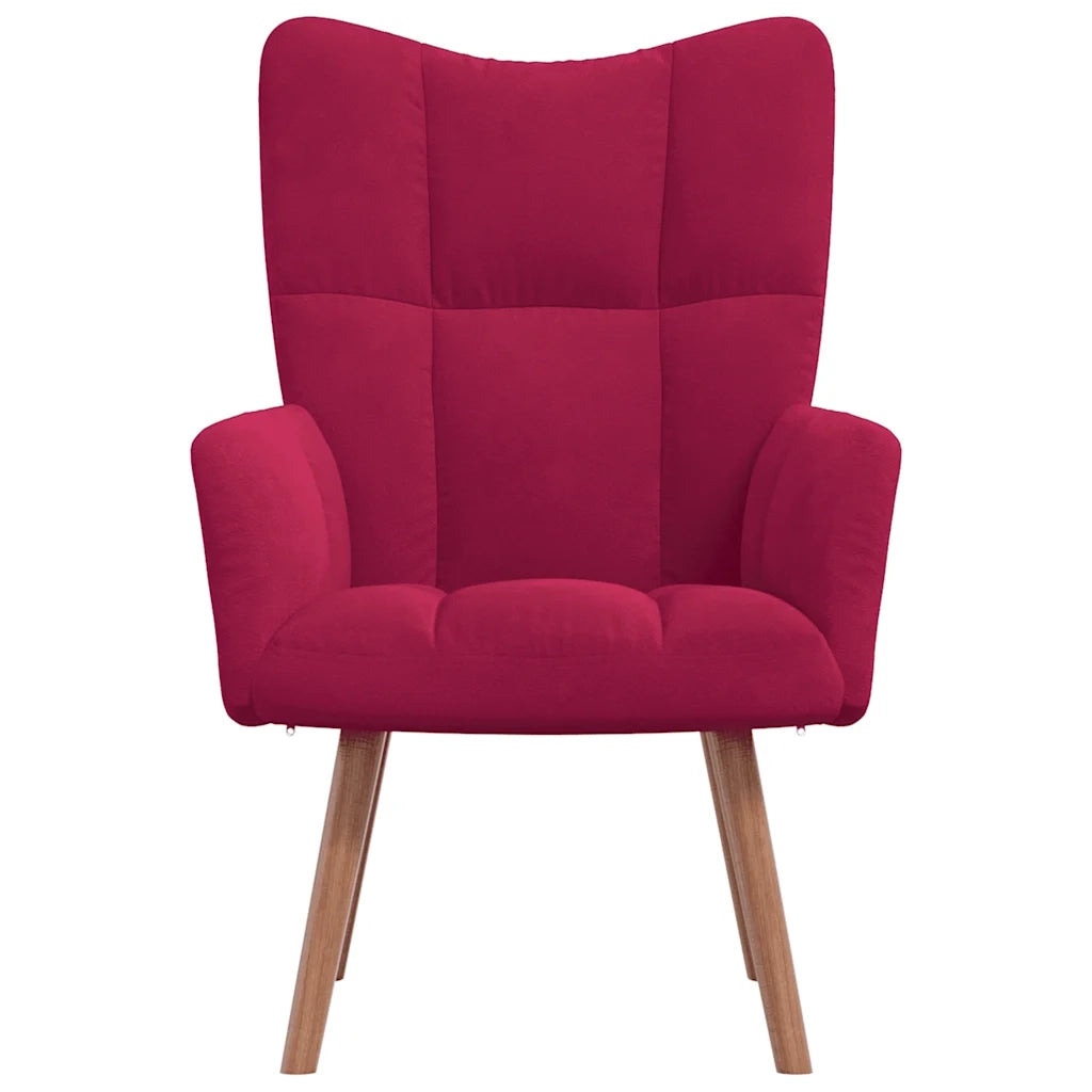 Sedia Relax Rosso Vino in Velluto