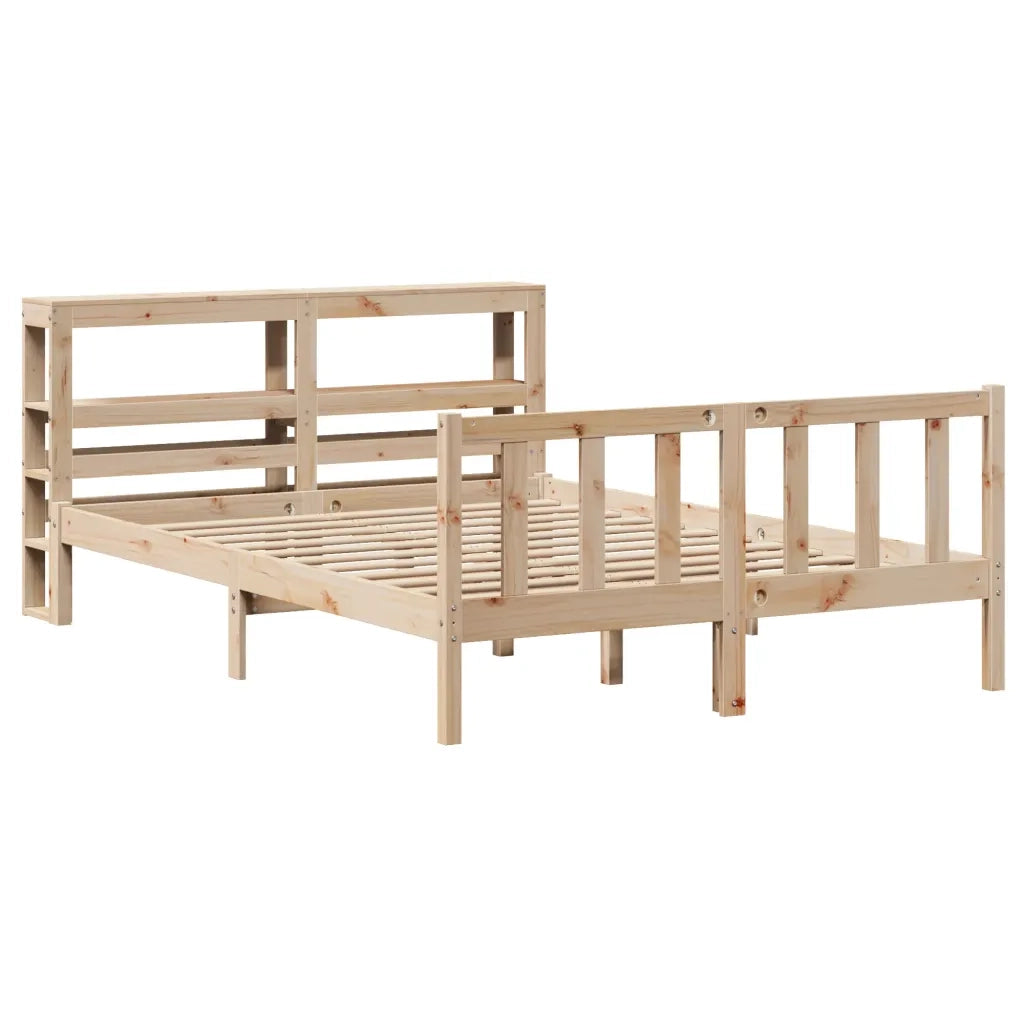 Letto senza Materasso 140x200 cm in Legno Massello di Pino 3305761