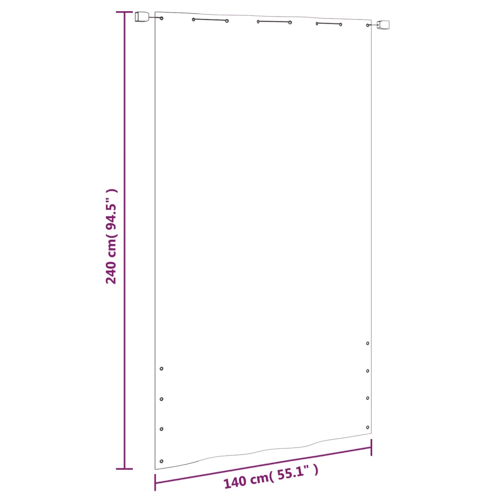 Paravento per Balcone Verde Chiaro 140x240 cm in Tessuto Oxford 148516
