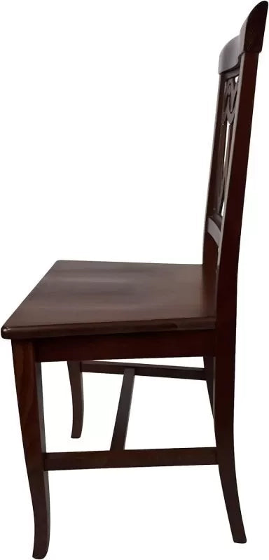 Sedia legno classica tinta noce seduta legno 43x45x91 - Mobili 2G