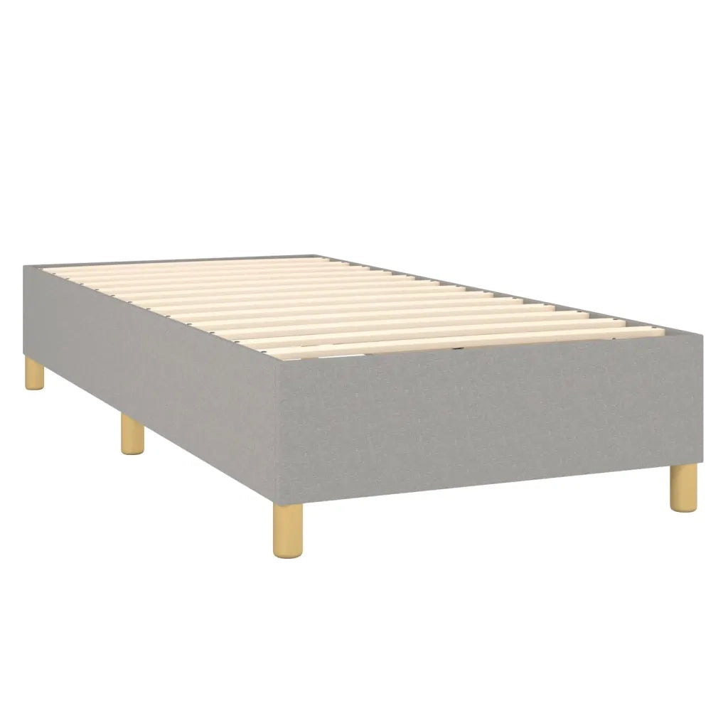 Giroletto a Molle con Materasso Grigio Chiaro100x200 cm Tessuto 3131889