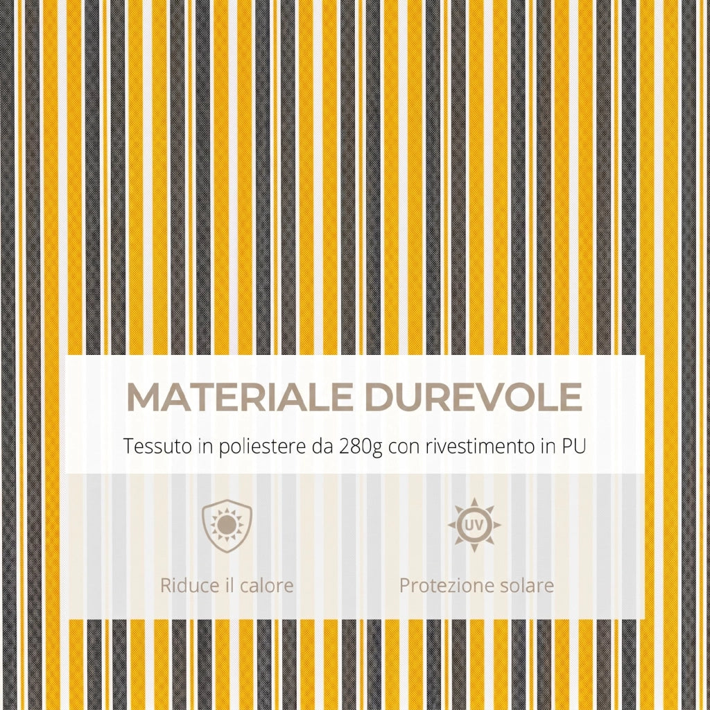 Tenda da Sole Avvolgibile a Bracci ¨C Minimal ¨C 350x250 cm Giallo
