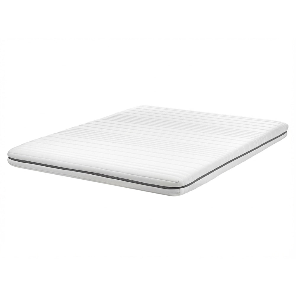 Materasso in schiuma bianco 160 x 200 cm Tessuto poliestere sfoderabile con cerniera EU Misura singola Medium Firm H2
