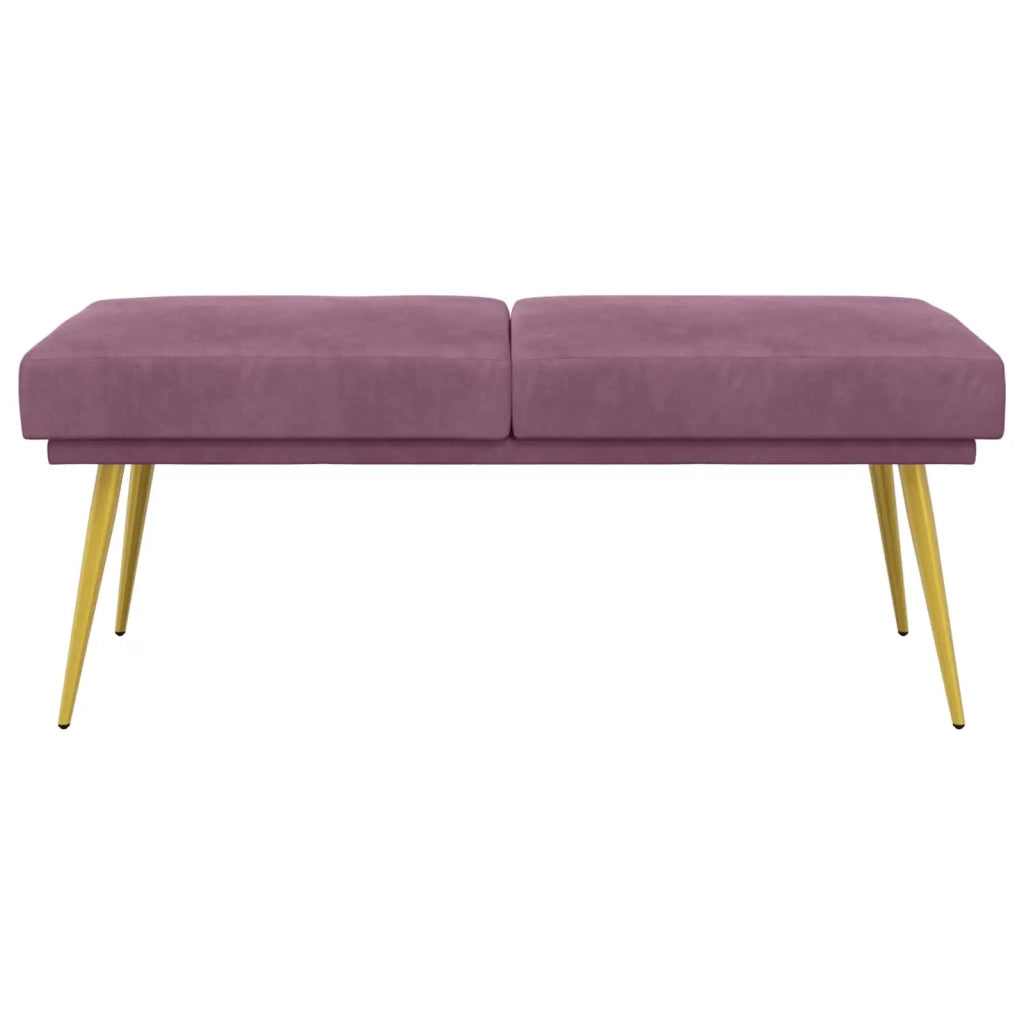 Panchina a doppio strato Viola 120 x 45 x 46 cm Velluto 42038598