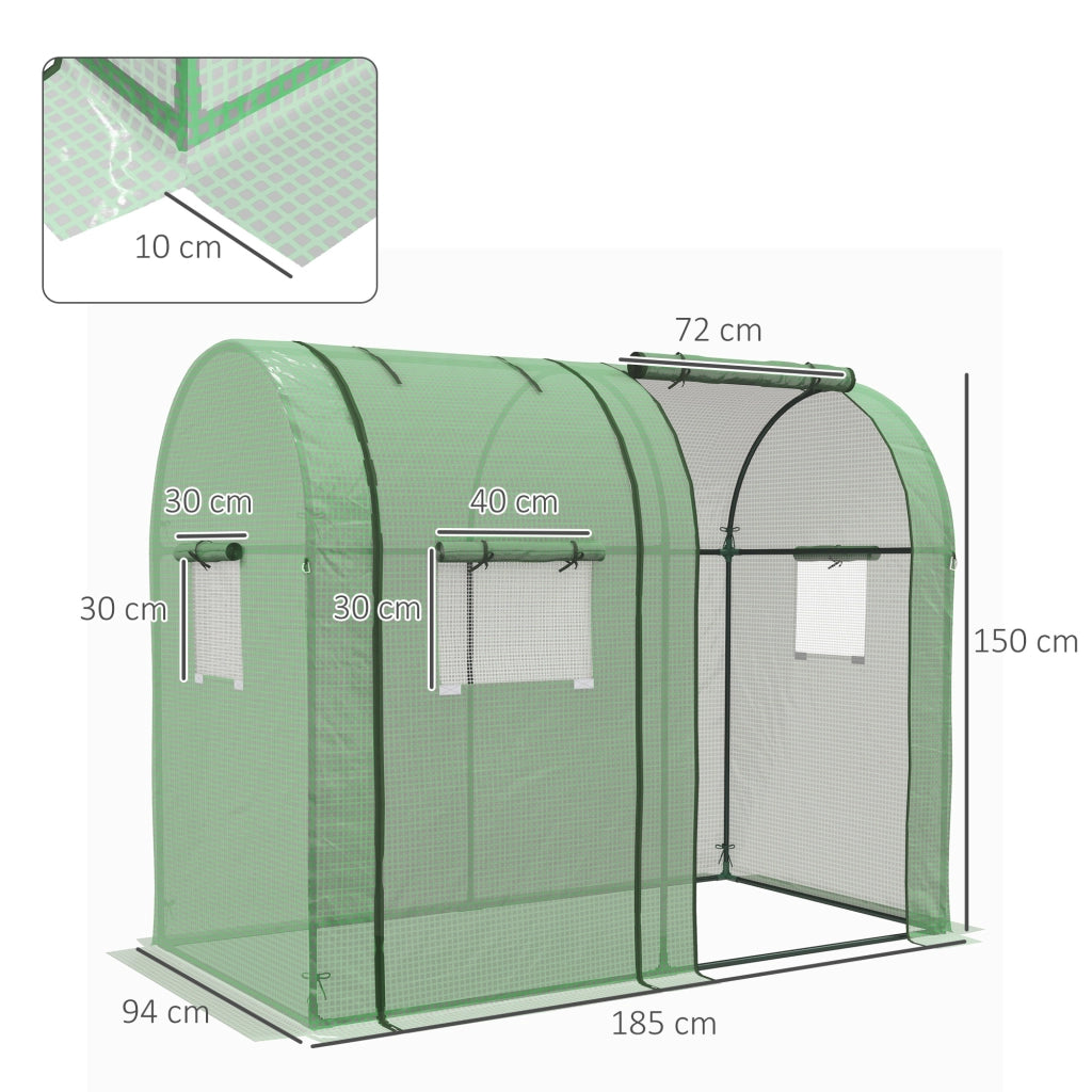 Serra da giardino ¨C zephmum ¨C Verde 185x90x150 cm