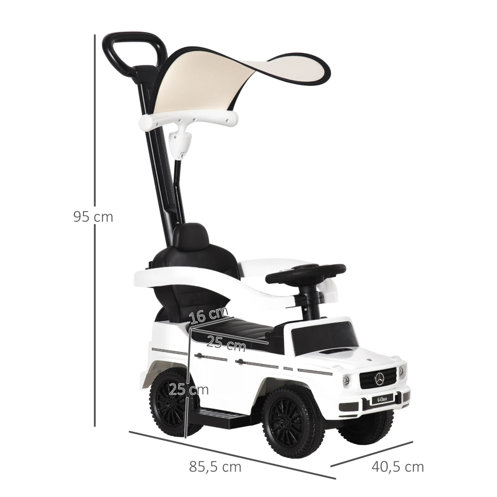 Correpasillos per Bambini 1-3 Anni con Barra di Sicurezza ¨C Minimal ¨C Bianco 85.5x40.5x95 cm