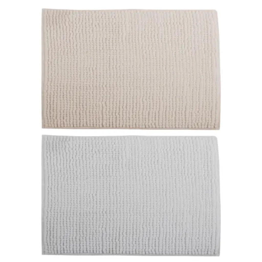 TAPPETINO DA BAGNO MODELLO CHENILLE CM.40X60 TORTORA  Idroweb