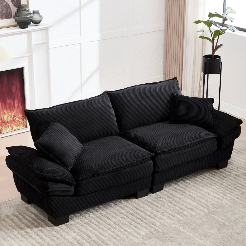 Divano Letto Matrimoniale ¨C MINIMAL ¨C Nero, Imbottito