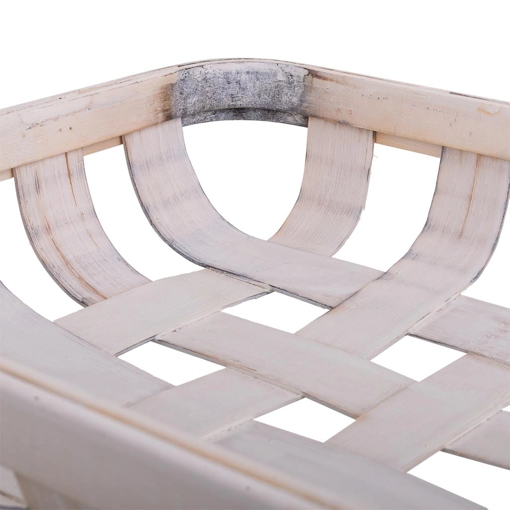 Vassoio in bambù bianco 75x21x5h