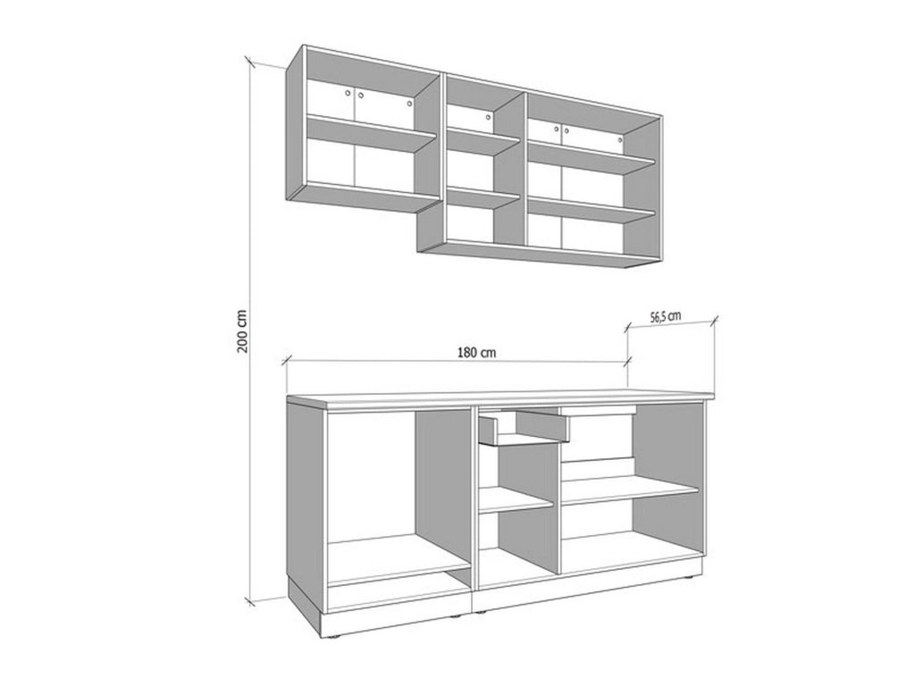 Cucinino Colombo, Cucina un Cassetto, Elettrodomestici non inclusi, Bianco